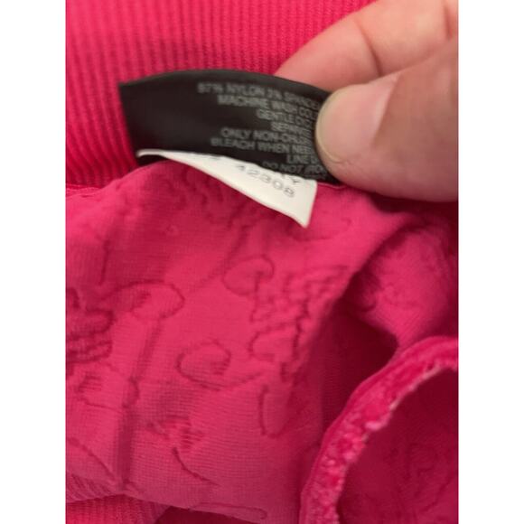 Express Y2K Vintage‎ Size M/L Pink Fitted Babydoll Cami Tank Top Rhinestone Lace - Picture 7 of 12